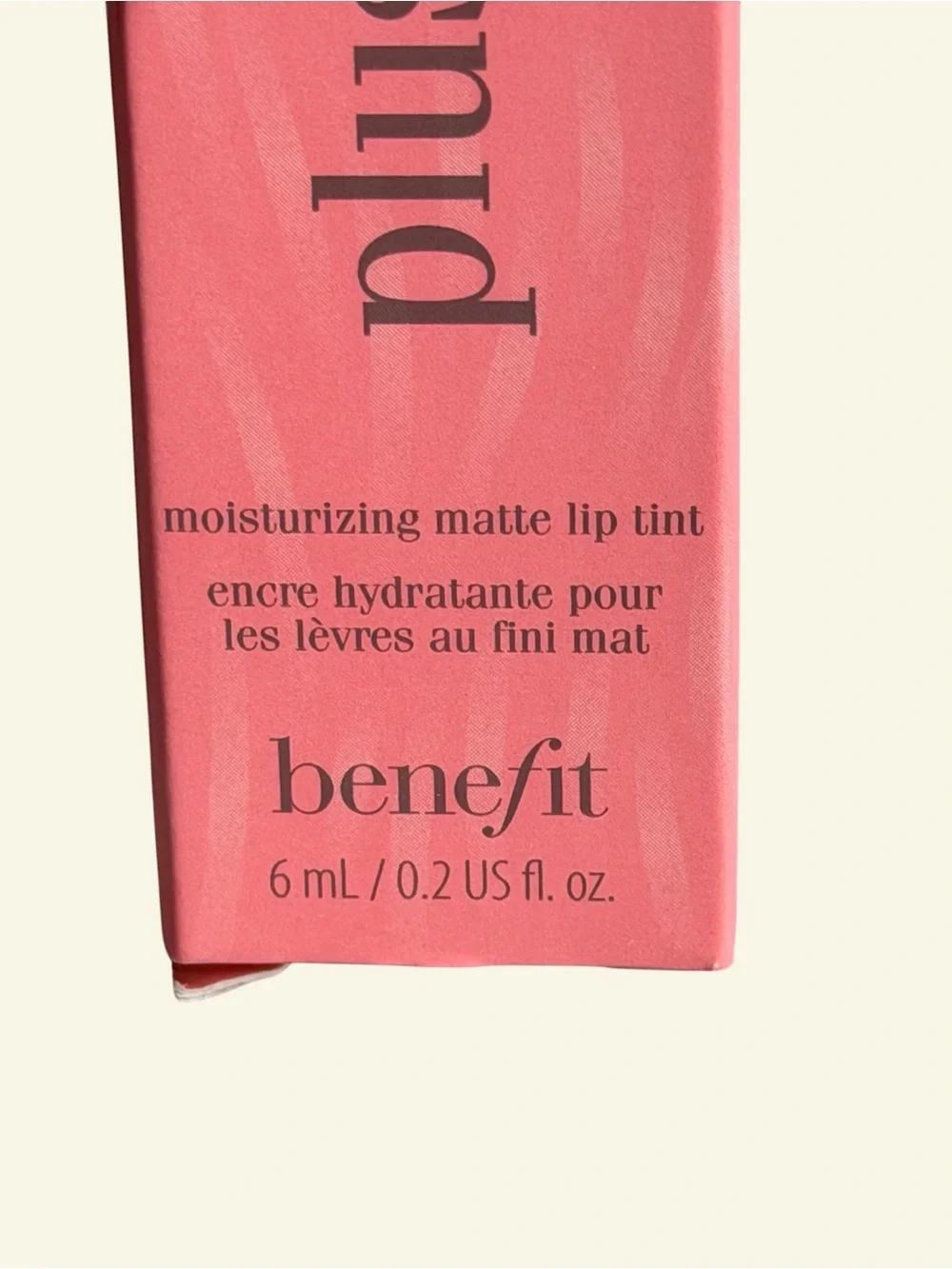 Benefit PlushTint Moisturizing Matte Lip Tint - Cream Puff (02) BNIB
